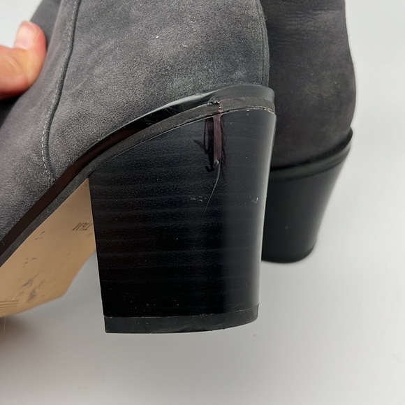 14th & Union Braxten Gray Ankle Block Heel Pointed Boots Booties Size 7.5 - Picture 6 of 13